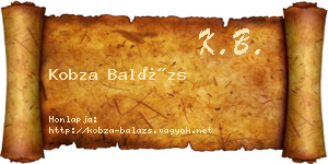 Kobza Balázs névjegykártya