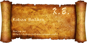 Kobza Balázs névjegykártya