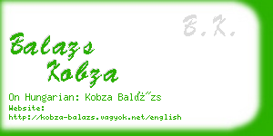 balazs kobza business card